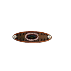 Leather and Stone Bracelet - Moss Agate