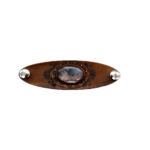 Leather and Stone Bracelet - Dendritic Agate